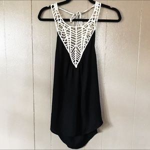 Delicate scoop back halter top
